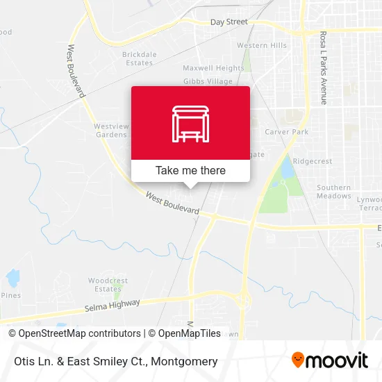 Otis Ln. & East Smiley Ct. map