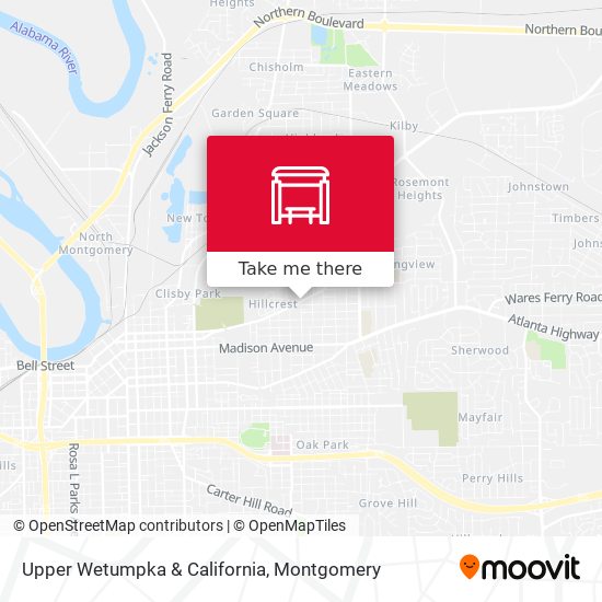 Upper Wetumpka & California map