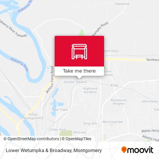 Lower Wetumpka & Broadway map