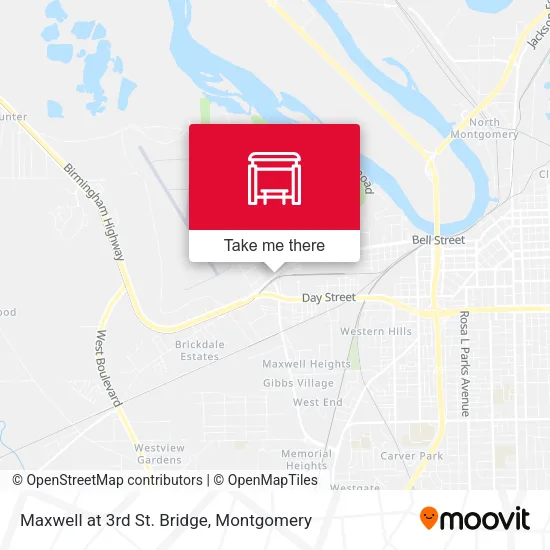 Mapa de Maxwell at 3rd St. Bridge
