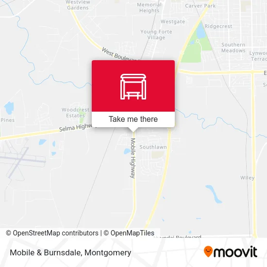 Mobile & Burnsdale map