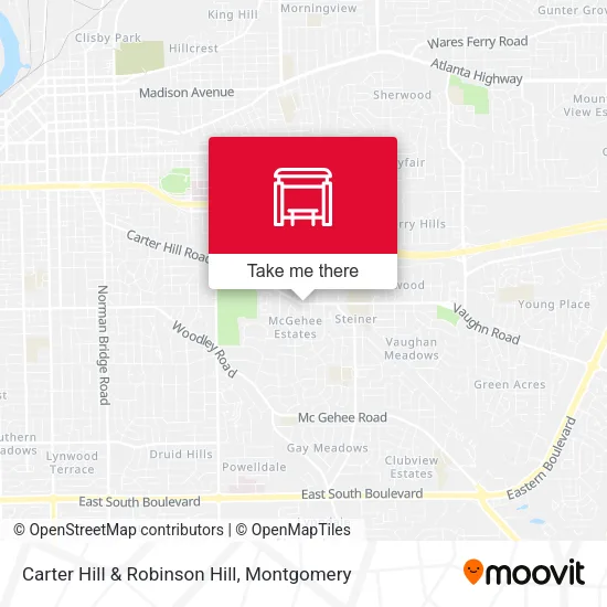 Carter Hill & Robinson Hill map