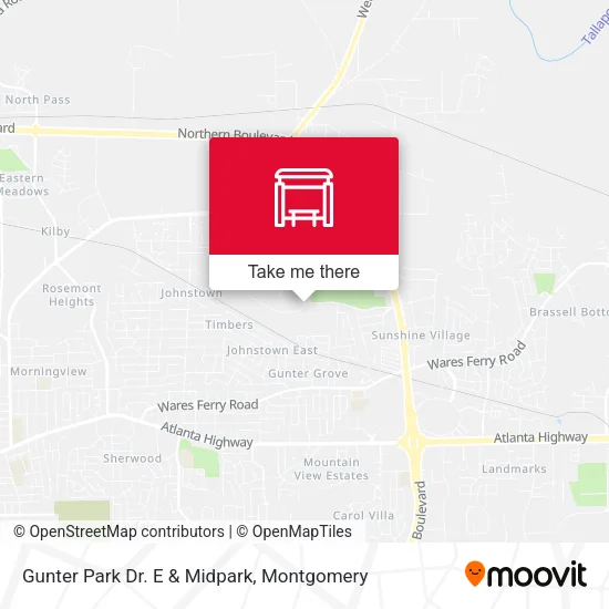 Gunter Park Dr. E & Midpark map