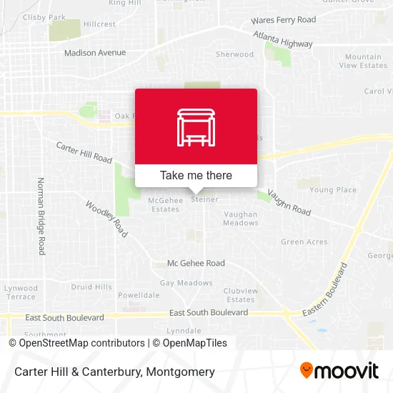Carter Hill & Canterbury map