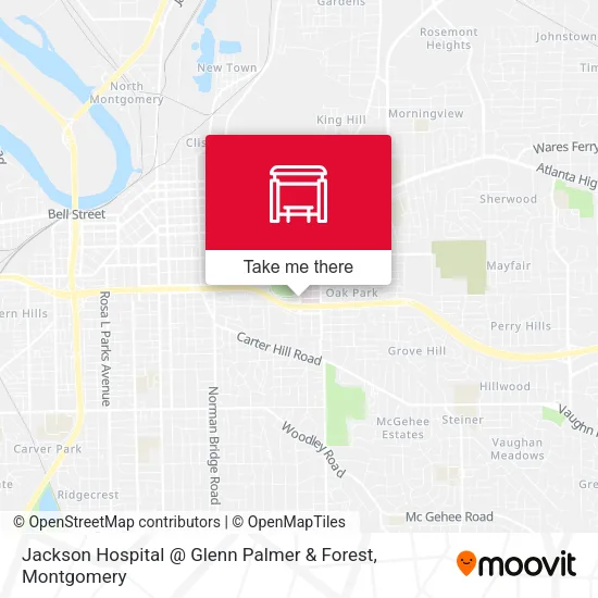 Mapa de Jackson Hospital @ Glenn Palmer & Forest