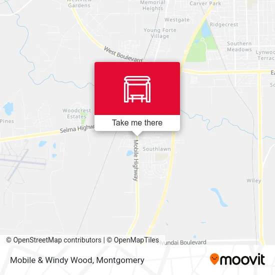 Mobile & Windy Wood map