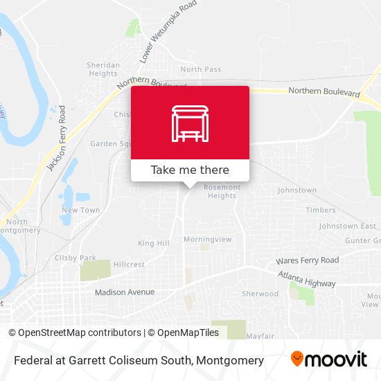 Federal at Garrett Coliseum South map