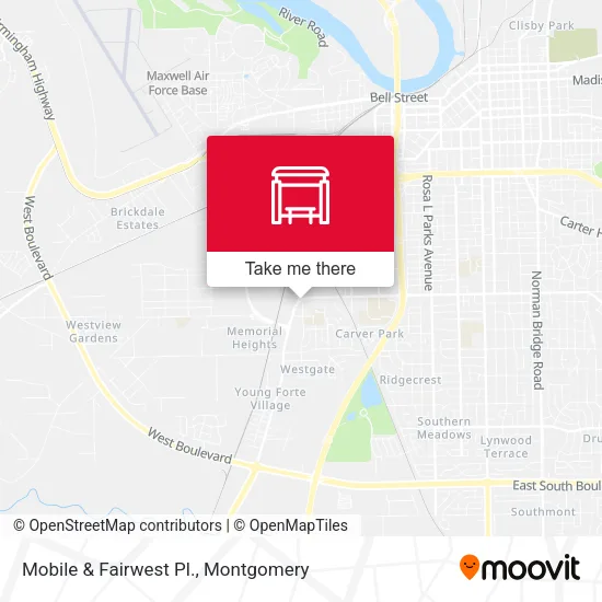 Mapa de Mobile & Fairwest Pl.