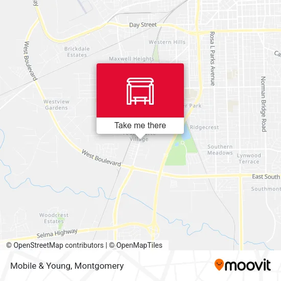 Mobile & Young map