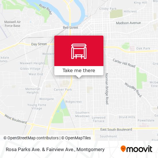 Rosa Parks Ave. & Fairview Ave. map