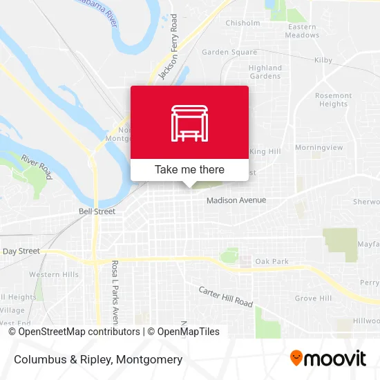 Columbus & Ripley map