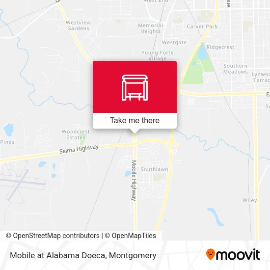 Mapa de Mobile at Alabama Doeca