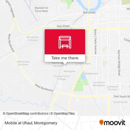 Mobile at Uhaul map