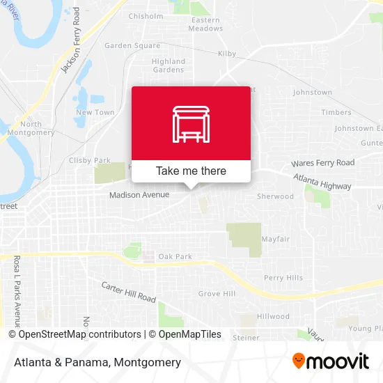 Atlanta & Panama map