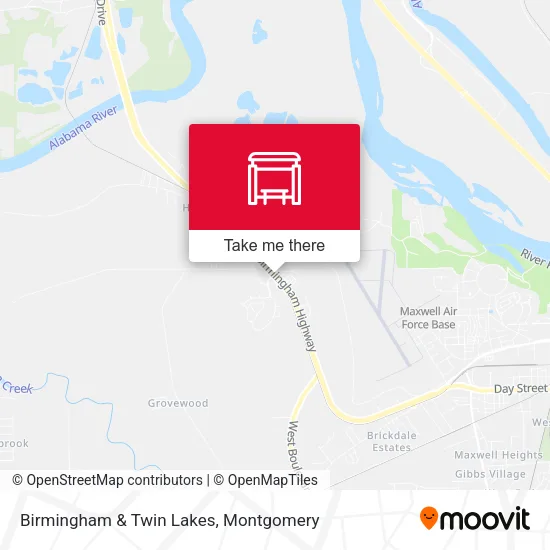 Mapa de Birmingham & Twin Lakes