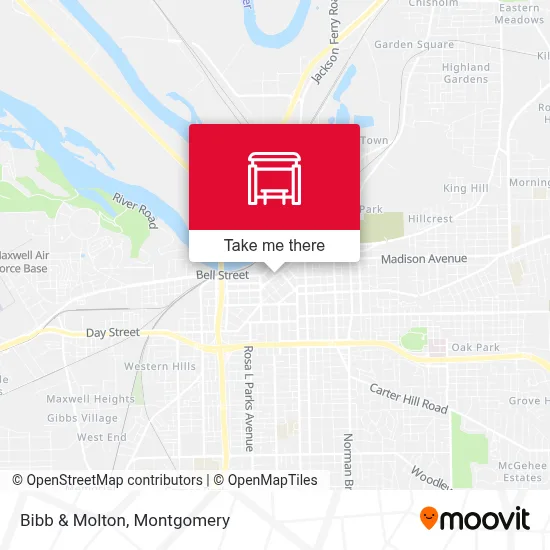 Bibb & Molton map