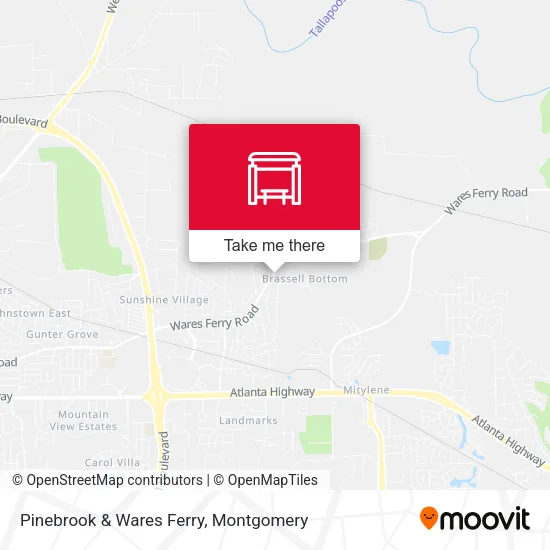 Pinebrook & Wares Ferry map