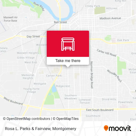 Rosa L. Parks & Fairview map