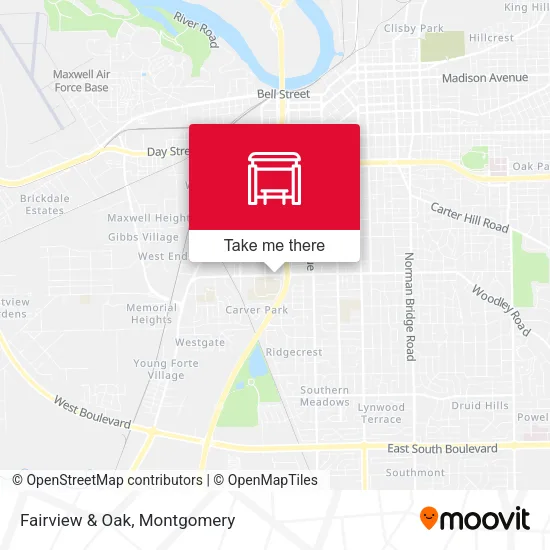 Fairview & Oak map