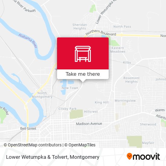Lower Wetumpka & Tolvert map