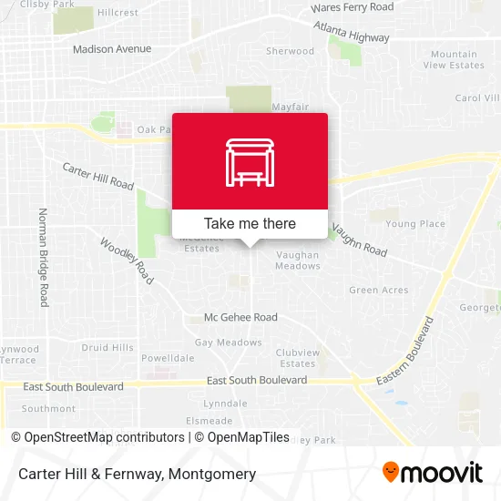 Carter Hill & Fernway map