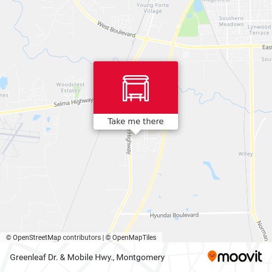 Greenleaf Dr. & Mobile Hwy. map