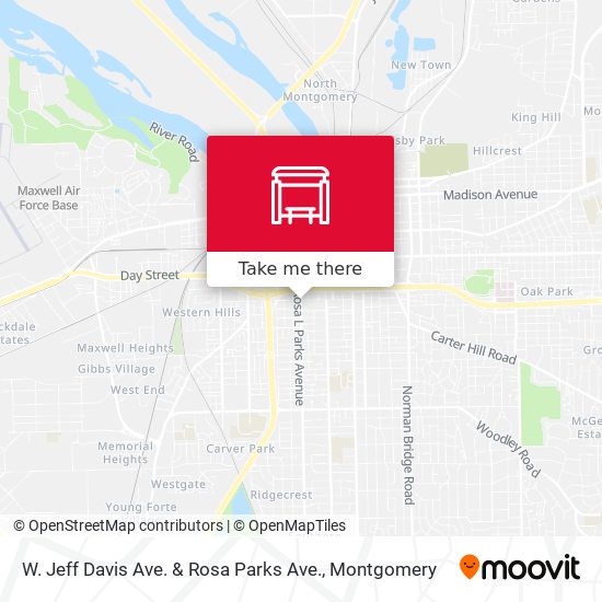 W. Jeff Davis Ave. & Rosa Parks Ave. map