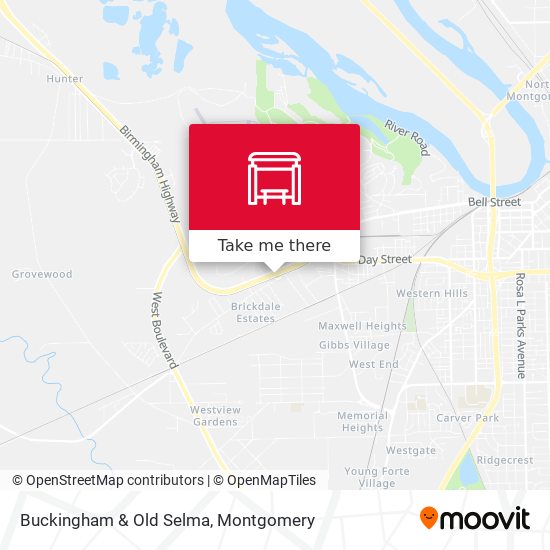 Buckingham & Old Selma map
