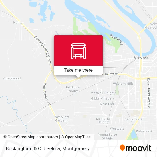 Buckingham & Old Selma map
