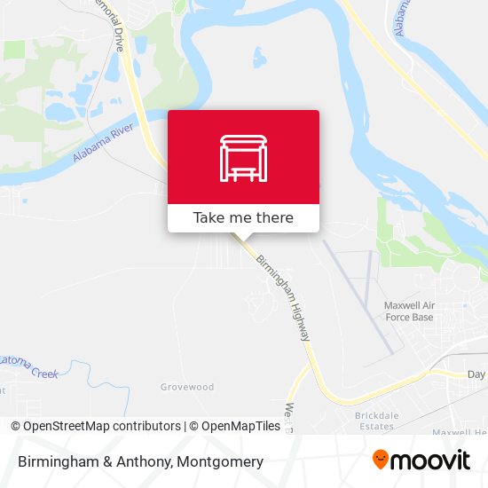 Birmingham & Anthony map