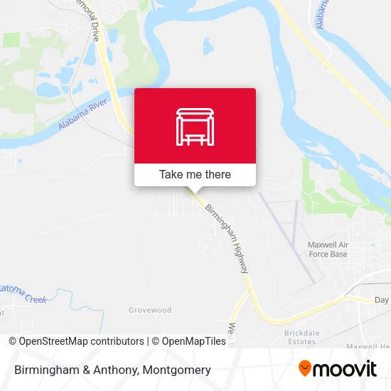 Birmingham & Anthony map