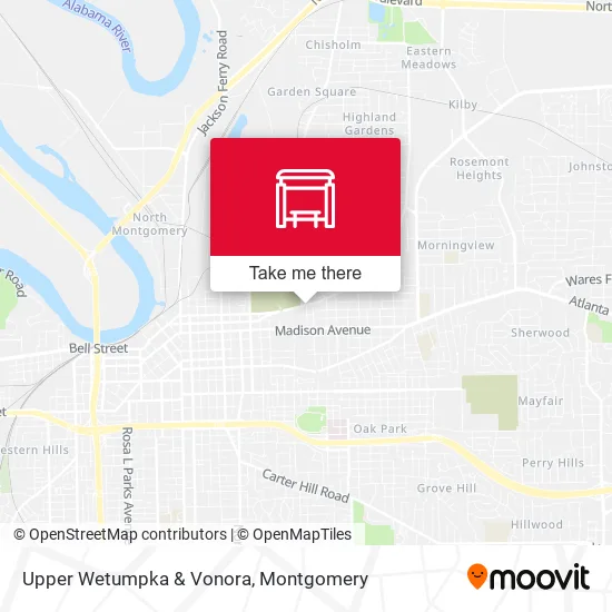 Mapa de Upper Wetumpka & Vonora