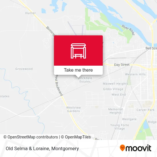 Old Selma & Loraine map