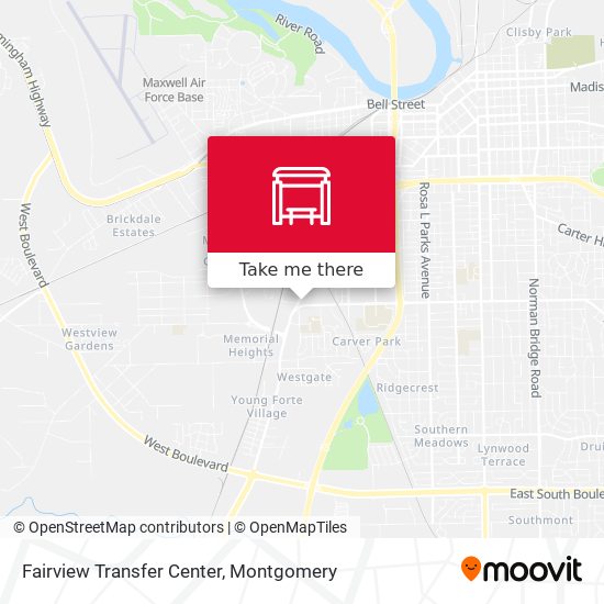 Fairview Transfer Center map
