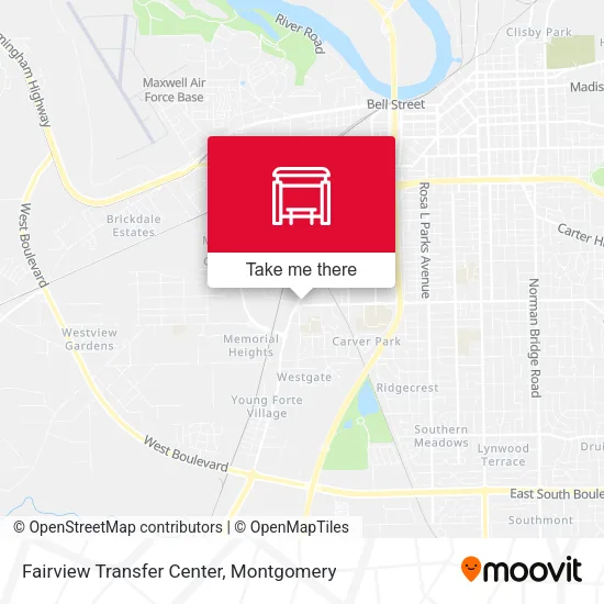 Fairview Transfer Center map