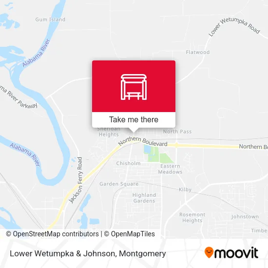 Lower Wetumpka & Johnson map