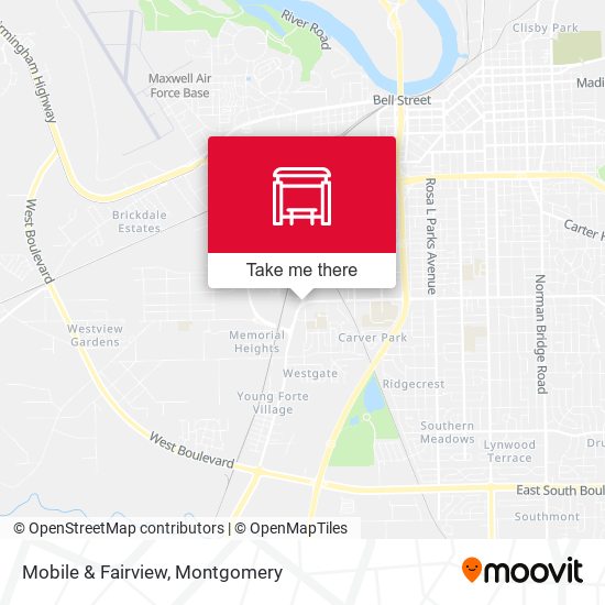 Mobile & Fairview map