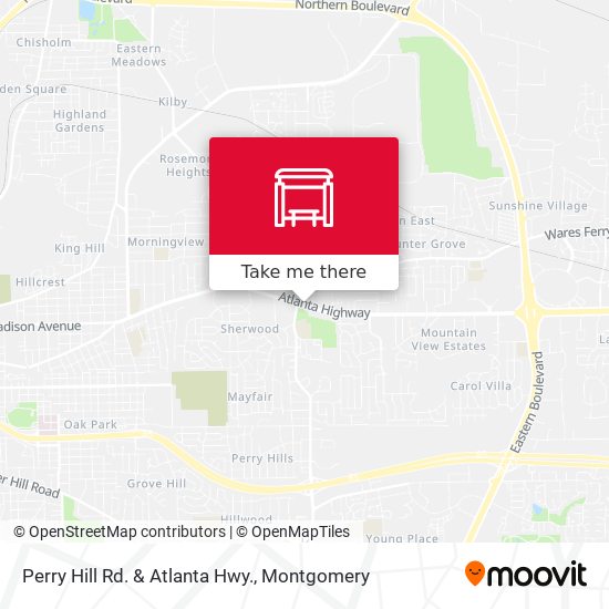 Perry Hill Rd. & Atlanta Hwy. map