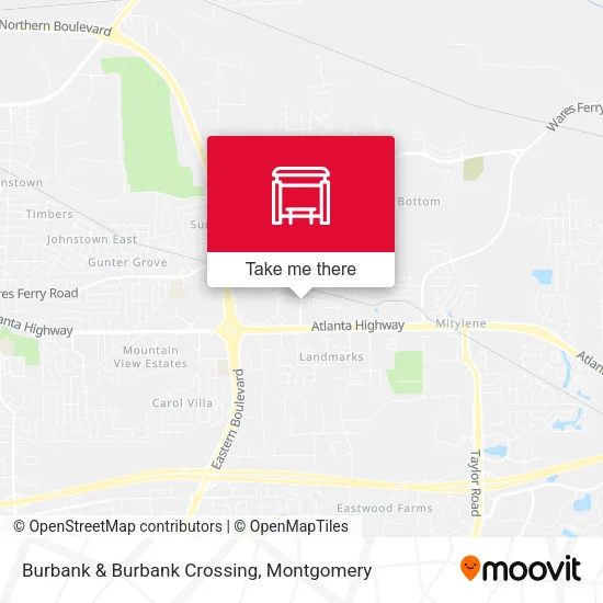 Burbank & Burbank Crossing map