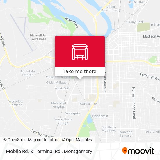 Mobile Rd. & Terminal Rd. map