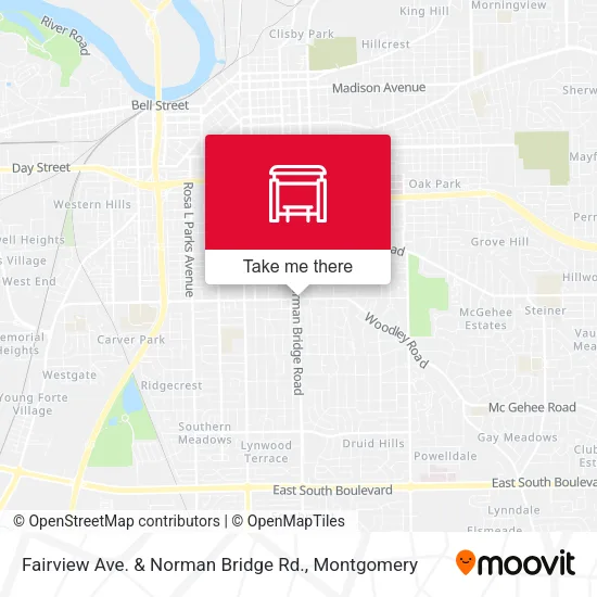 Fairview Ave. & Norman Bridge Rd. map