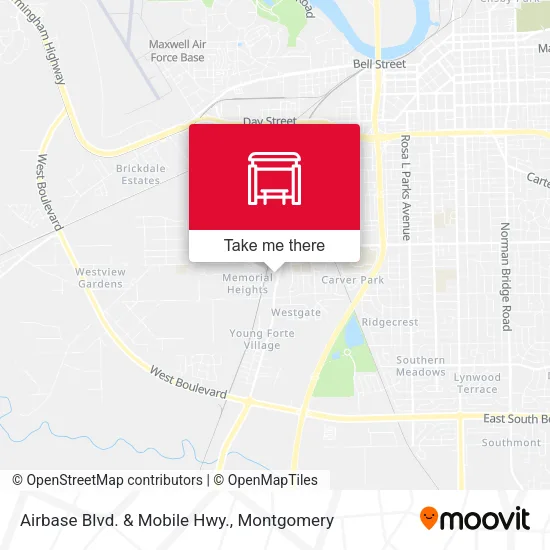 Airbase Blvd. & Mobile Hwy. map
