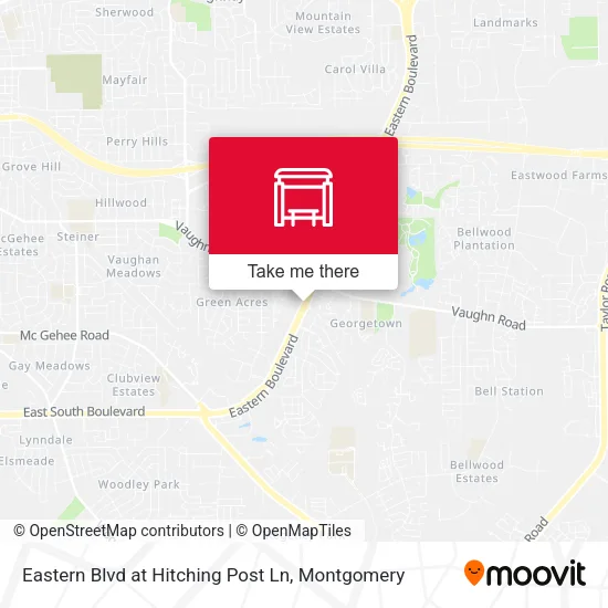 Mapa de Eastern Blvd at Hitching Post Ln