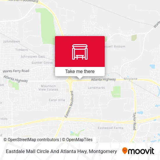 Eastdale Mall Circle And Atlanta Hwy map