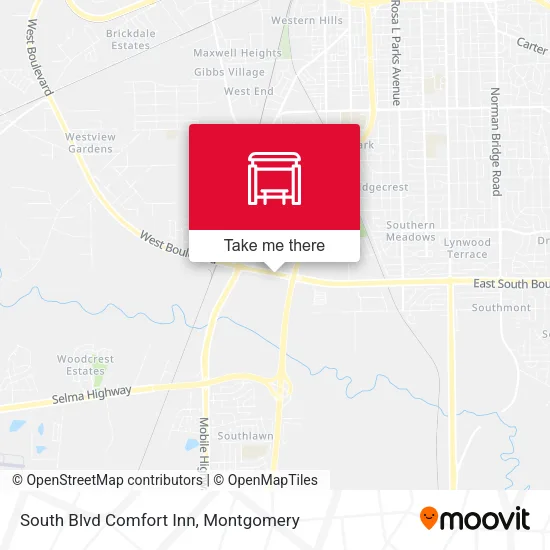 South Blvd Comfort Inn map