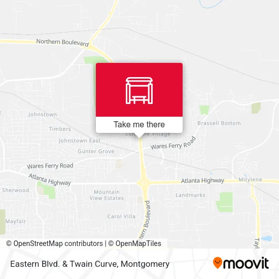 Mapa de Eastern Blvd. & Twain Curve