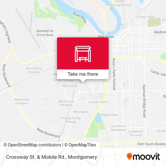 Crossway St. & Mobile Rd. map