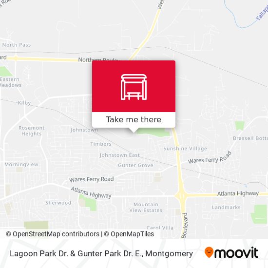 Lagoon Park Dr. & Gunter Park Dr. E. map