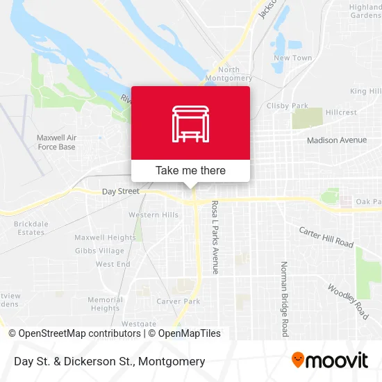 Day St. & Dickerson St. map