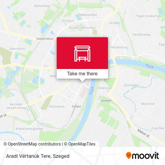 Aradi Vértanúk Tere map